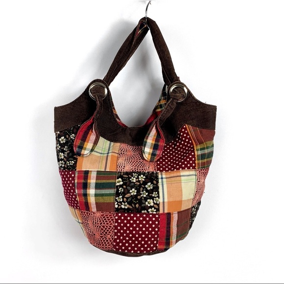 Patchwork Y2K Bucket Quilted Purse Bag - Picture 1 of 7